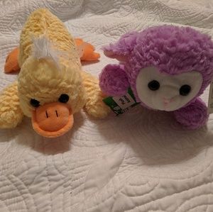 Very soft plush animals.